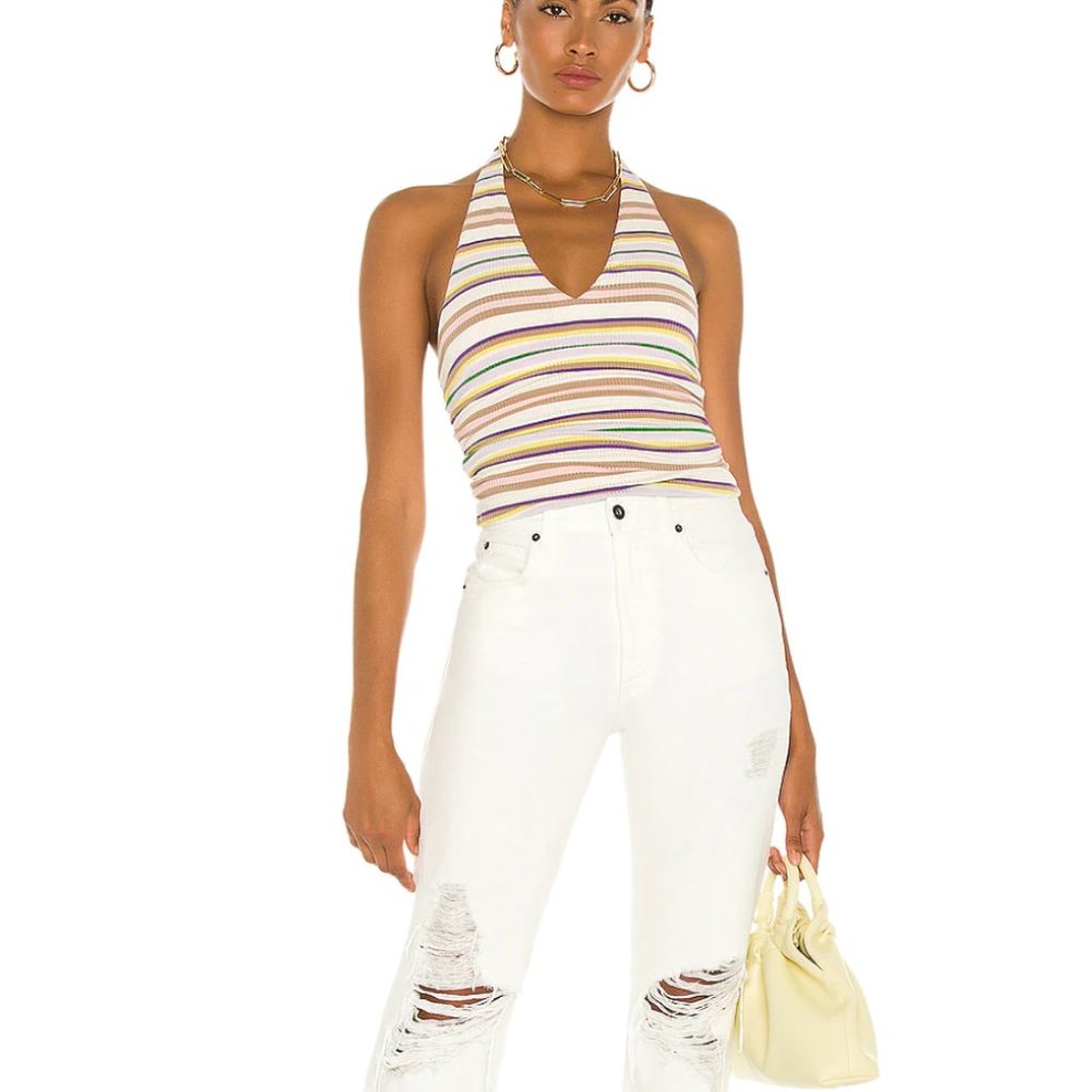 AFRM Multi Color Halter Top - Picture 4 of 6